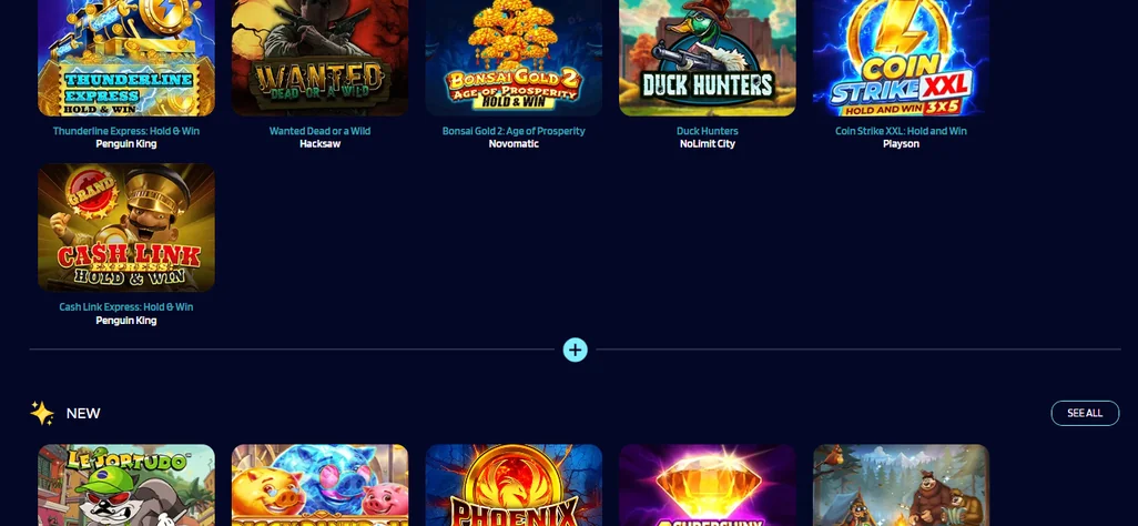 Bekijk aanbevolen spellen lobby