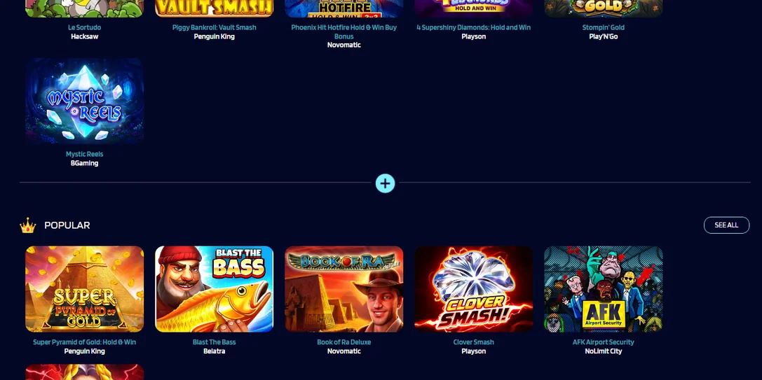 Speel populaire casinospellen